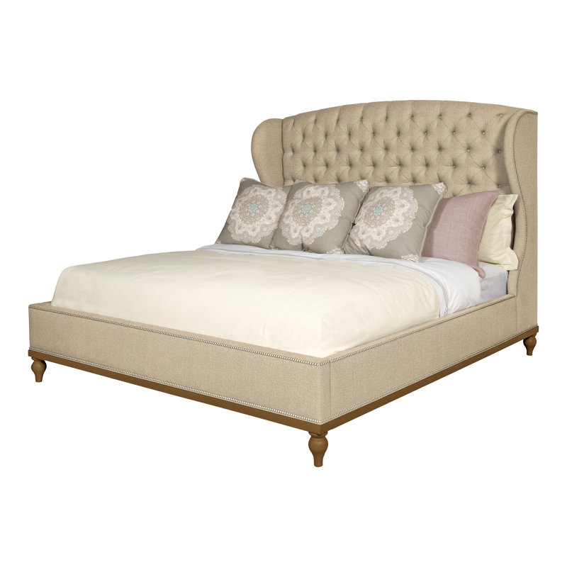 Emma Queen Upholstered Panel Bed, Navajo, Yes, Nomad Sand