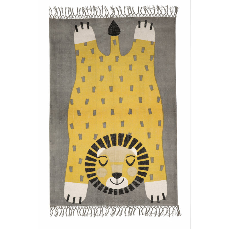 Bram Cotton Grey/Safran Indoor Rug