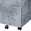 Classeur gris avec décorations en faux béton et 3 rangements - armoire argentée