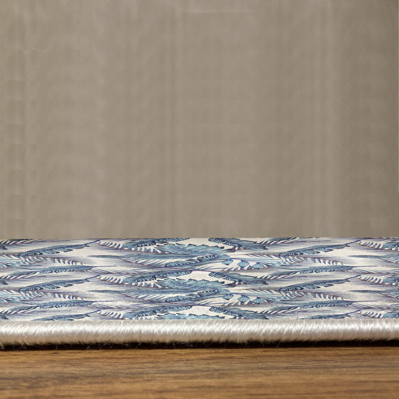 Tapis blanc / bleu / fuchsia foncé, Rectangle 10 pi x 15 pi