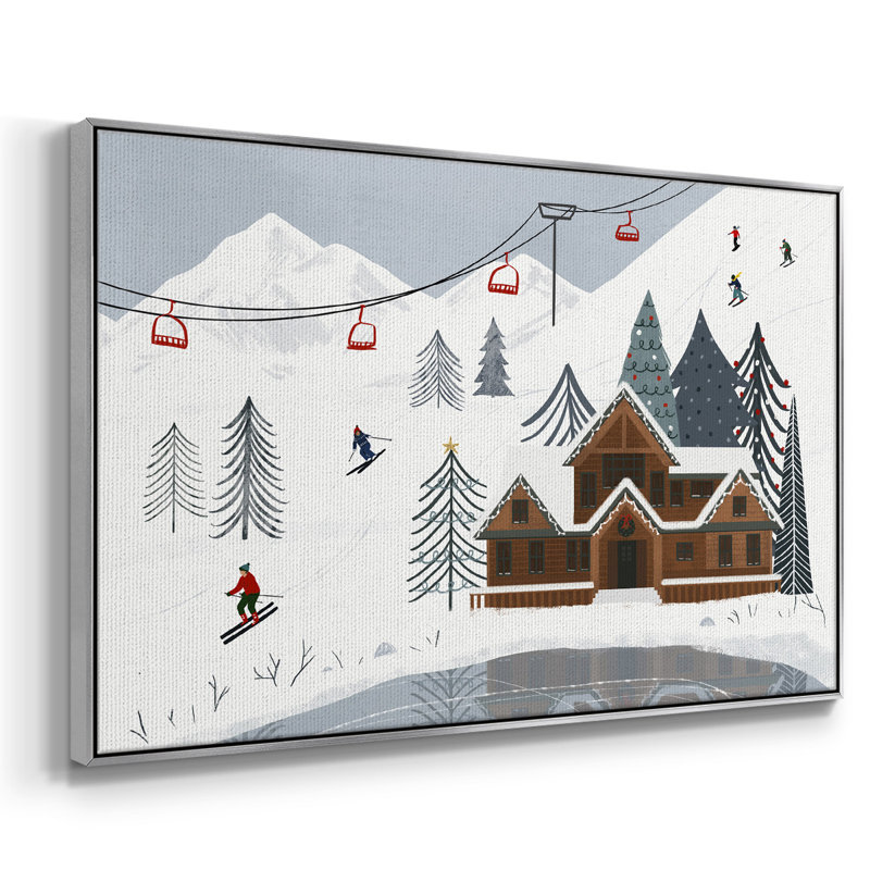 Collection «Ski Slope», toile tendue avec châssis en A, H 25 po x l 37 po x P 2 po, Argent