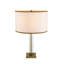 Lampe de table avec cylindre en verre et base piédestal