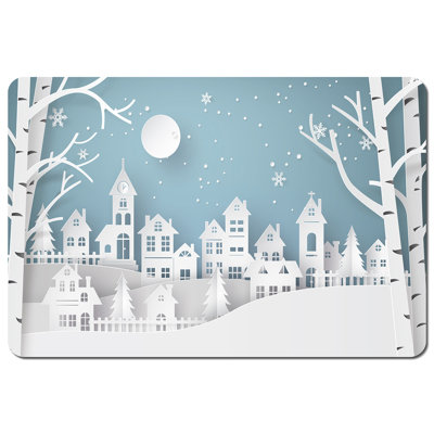 Friedman Polyester, Wood/Bamboo No Pattern Rectangle Placemat