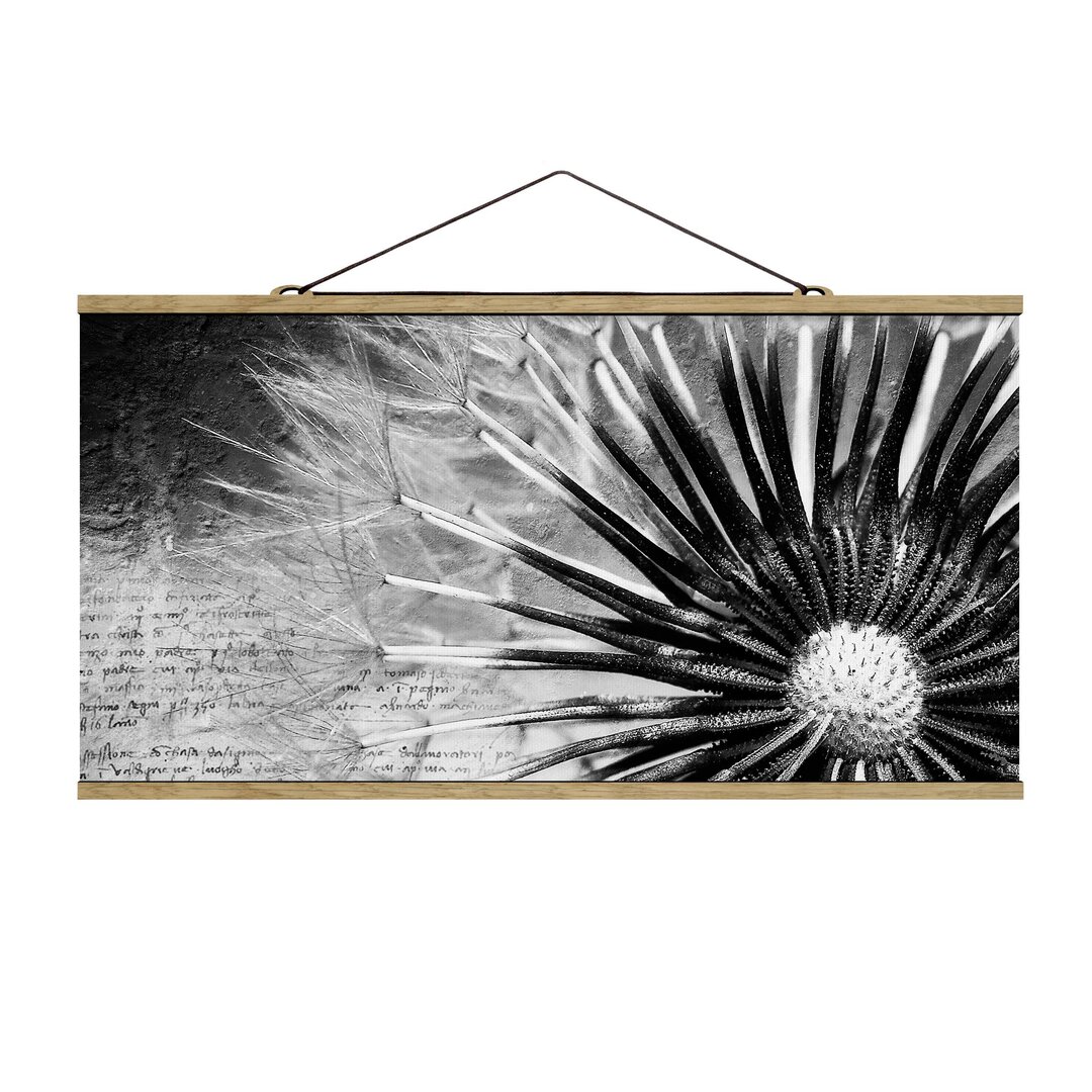 Fotodruck Dandelion Black and White