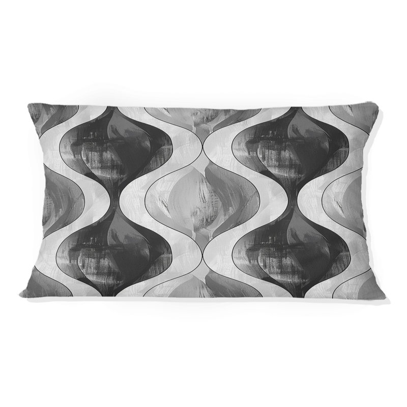 Coussin noir Modern Trellis III - Modern