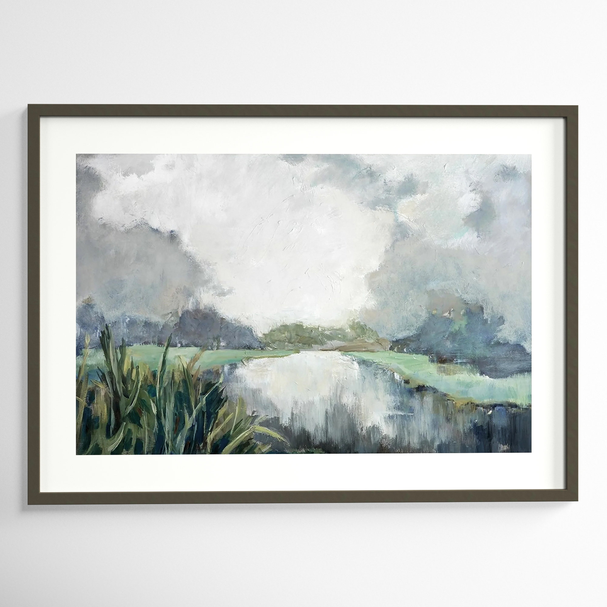 Passage by Mary Parker Buckley, 31" H x 43" W, Gray, Framed Print