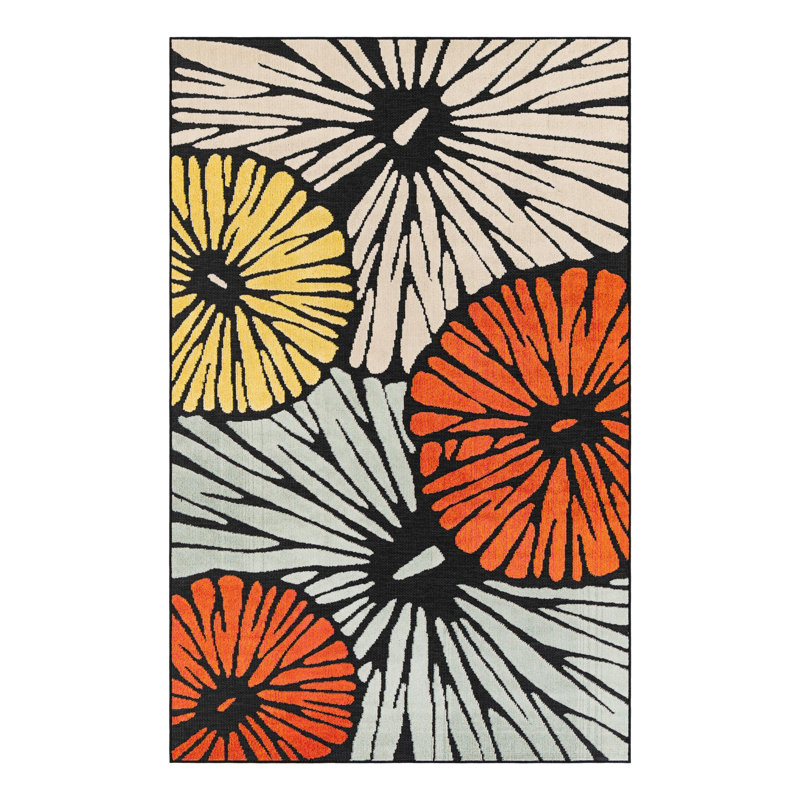 Tapis Bungalow Rose Cabana Caimin, Rectangle 6 pi 1 po x 9 pi
