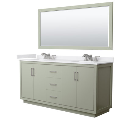 Icon 66" Freestanding Double Bathroom Vanity with Top