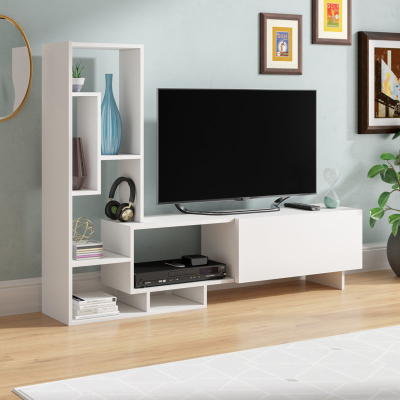 Mosby TV Stand with Shelves for TVs up to 50", White