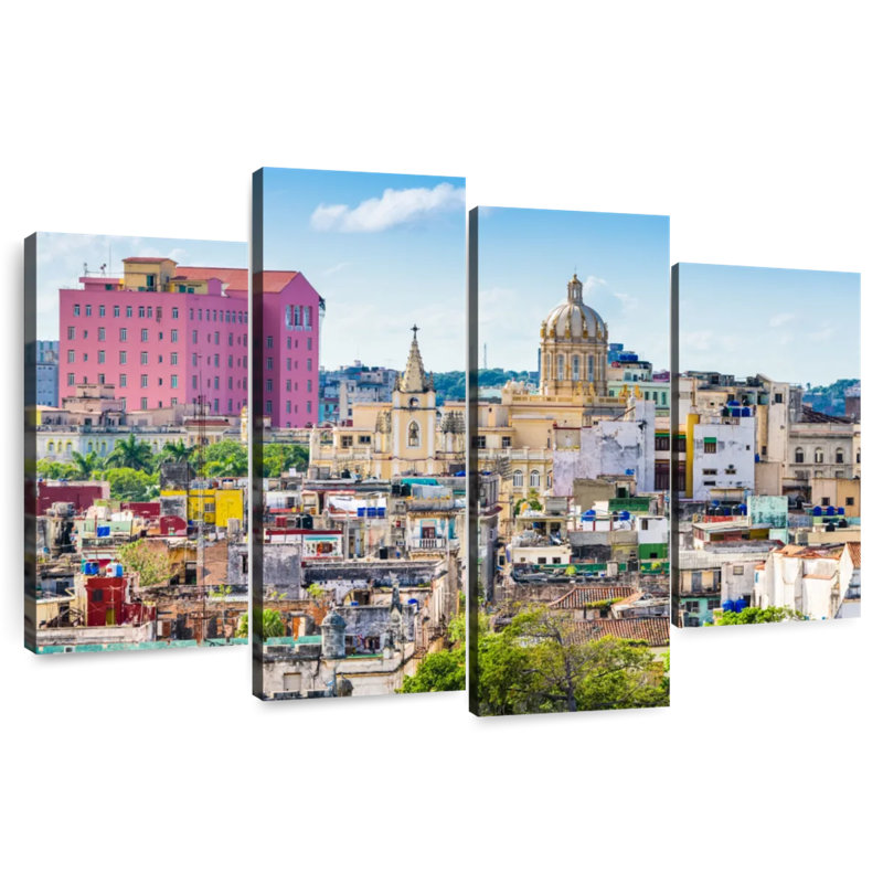 Colourful Havana Skyline, 14" H x 24" W