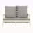 HIPS Loveseat With Cushion, Wood Grain Outdoor Garden Sofa-1624134107