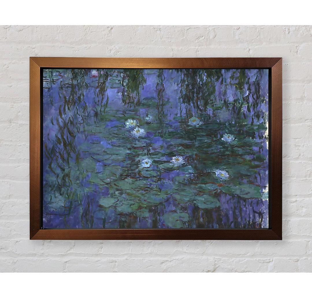 Blaue Seerosen von Claude Monet - Einzelne Bilderrahmen Kunstdrucke