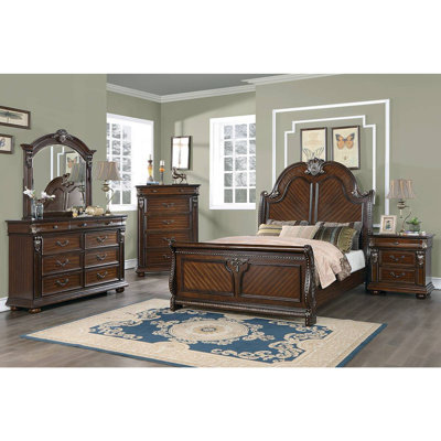 Tête de lit et pied de lit de style traditionnel 1pc