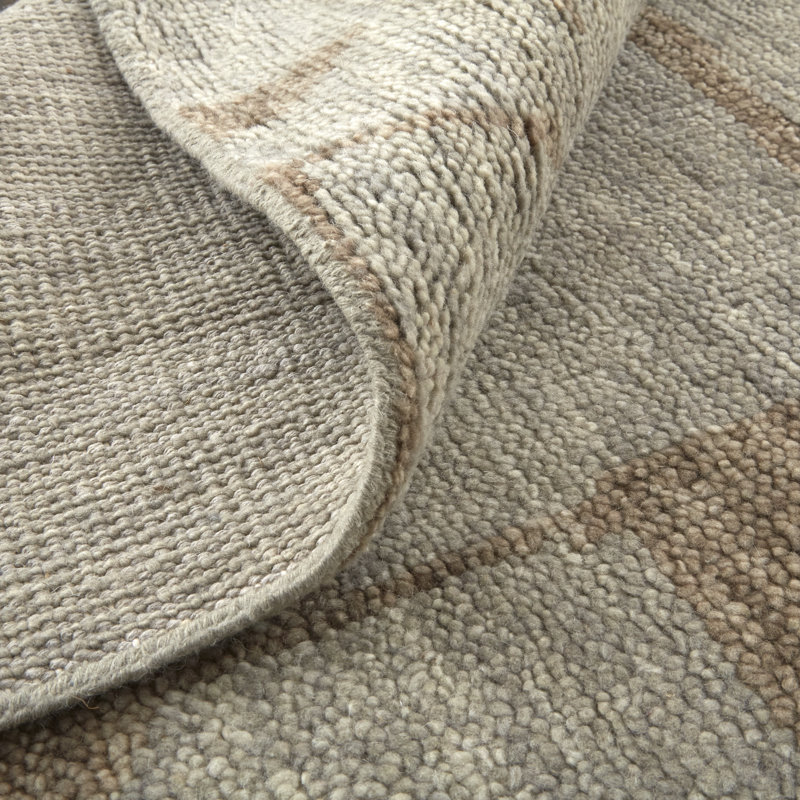 Sutton Transitional Abstract, Tan/Orange Area Rug, Rectangle 5'6" x 8'6"