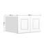 Armoire murale standard traditionnelle en contreplaqué prêt à assembler en blanc traditionnel l 30 po x P 24 po x H 18 po Homeibro-94369701-94369710