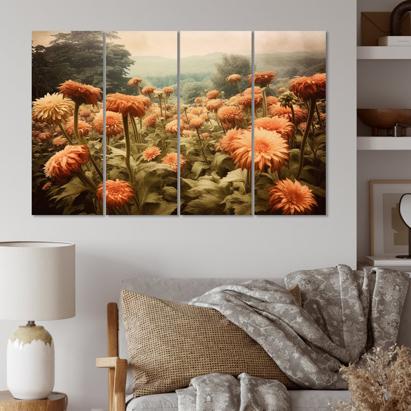 Ensemble de salon art floral mural