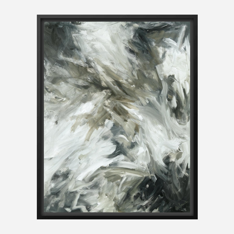 Abstract Print by John Beard, 40" H x 30" W x 1.75" D, Black Framed Canvas