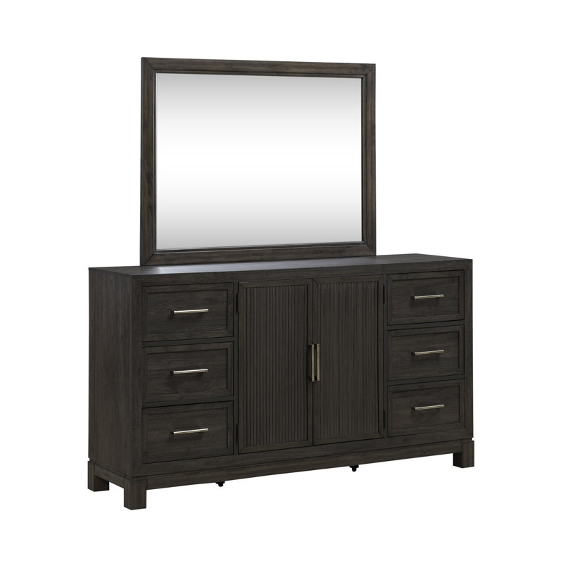 Keniston 2 Door 6 Drawer Dresser & Mirror Bedroom Set
