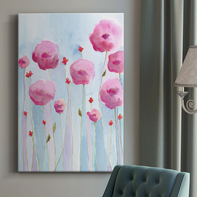 " Pink Florets I " Painting Print