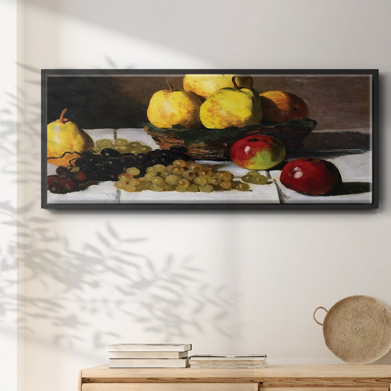 Nature morte aux poires et aux raisins, 1867 - toile encadrée, H 8 po x l 20 po