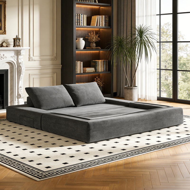 Canapé-lit Boneless Sleeper, Gris anthracite