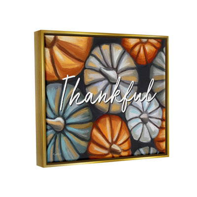 «Autumn Thankful Pumpkins» par Elizabeth Tyndall, impression sur bois
