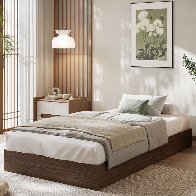 Lit plateforme Wood, Simple extra long