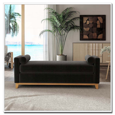 Solid Wood Upholstered Bench