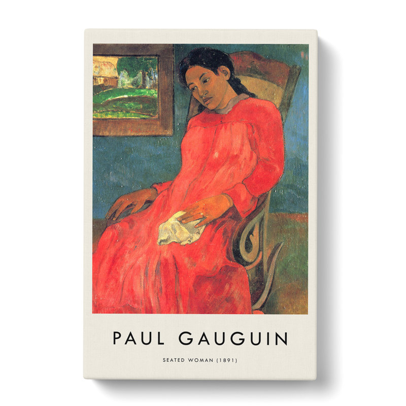 Seated Woman Vol.1 by Paul Gauguin - Wrapped Canvas, 76cm H x 50cm W x 3cm D