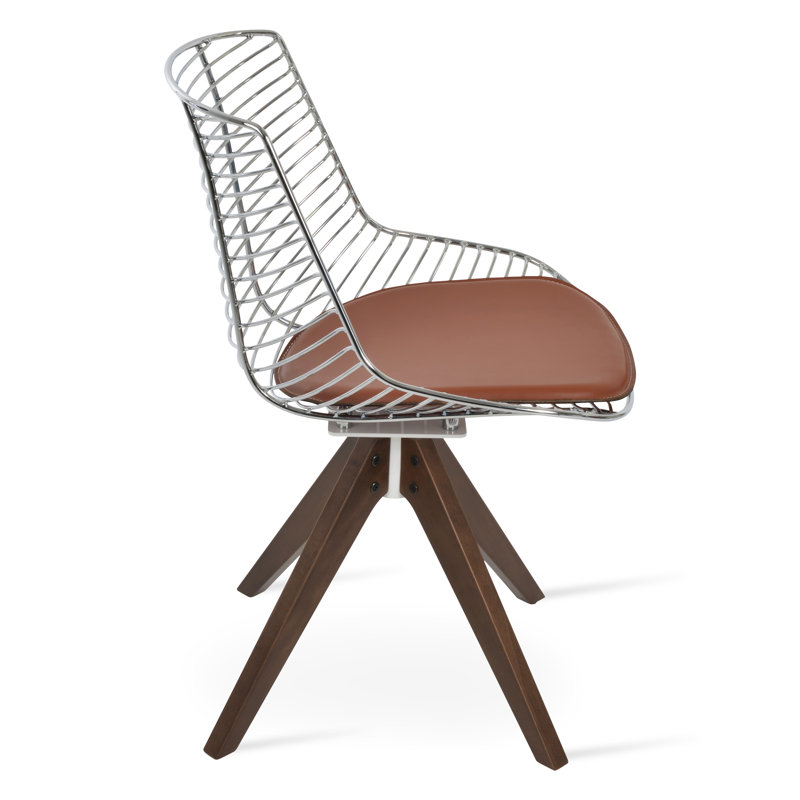 Chaise d'appoint Tiger, Brun / Argenté