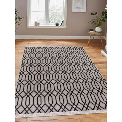 Rashada Geometric Machine Made Indoor / Outdoor Area Rug