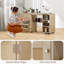 Table de couture pliante avec porte en rotin, table de bricolage roulante, naturel