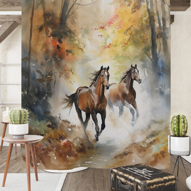 Sherin Shower Curtain, 74" H x 71" W