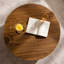 Table basse ronde en bois de 30,51 pouces pour table de salon noyer convenant à la chambre à coucher, au salon et au bureau