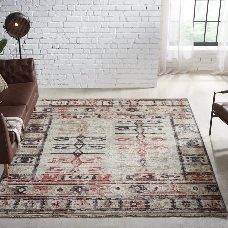 Zahara Hand Knotted Wool Area Rug, Rectangle 10' x 14'