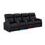 Fauteuil de cinéma maison Mizpah Dual Power en cuir véritable, inclinable électriquement, avec éclairage d'ambiance DEL 7 couleurs et confort zéro gravité