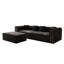 Canapé-lit 90,6 po 90,6 po en velours pliable avec repose-pieds amovible-1643940532