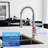 KPAIDA Pull Down Touchless Single Handle Kitchen Faucet with Deck Plate, Brushed Nickel