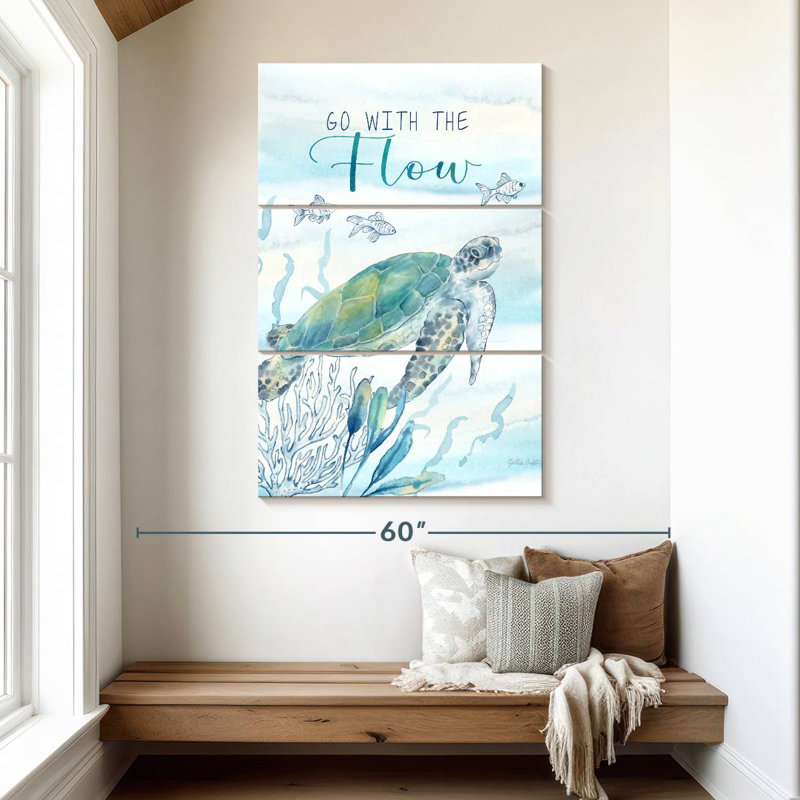 Tergel Great Blue Sea III, H 50 po x l 32 po