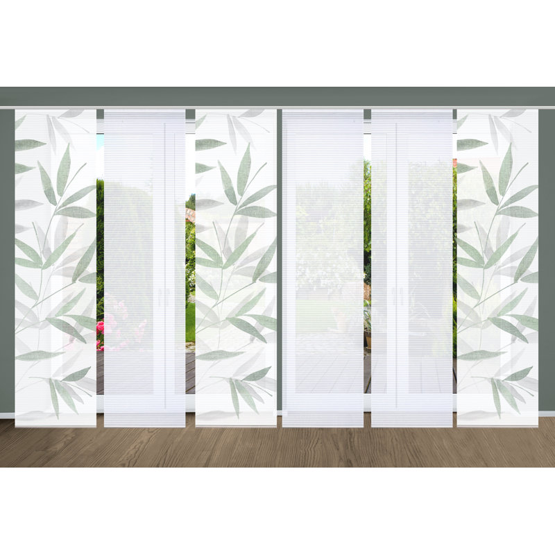 Semi Sheer Sliding Panel, Sage