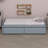 Space-Saving Platform Bed With Integrated Storage Drawers-158267147