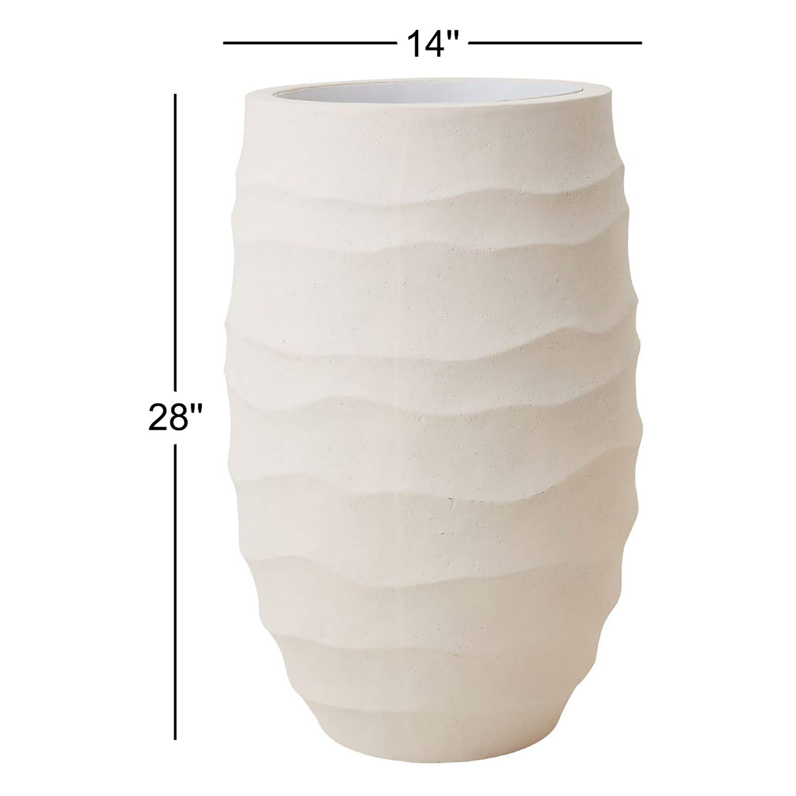 Hanks 20" Handmade Pot Planter, 28" H x 14" W x 14" D