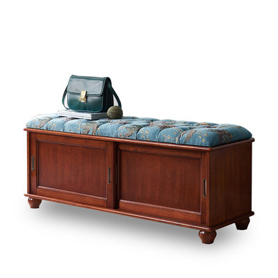 Brown Upholstered Bench