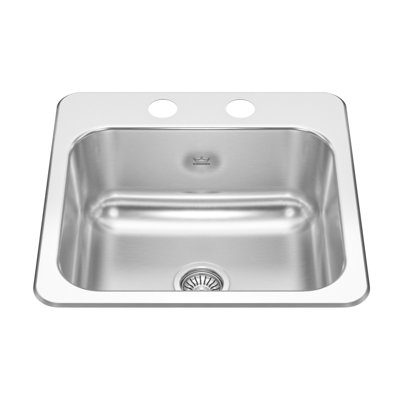 Creemore 15'' L Drop-In Single Bowl Stainless Steel Kitchen Sink