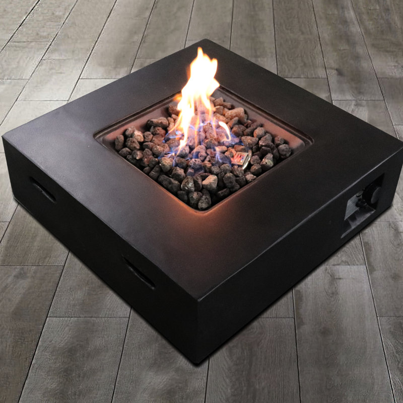 40000 Concrete Fire Pit Table - Modern Style, Propane/Natural Gas, Rust & Heat , Charcoal, 30 In X 11 Outdoor With Propane Natural 30X30x11 In, Fireplace