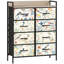 White Art Comfort 8-Drawer Chest of Drawers, Large Capacity Multi-Drawer Storage Cabinet for Bedroom Living Room Home Use