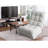 Gray Reclining Chair, Multifunctional For Leisure Time - Metal Frame Ergonomic Seat Provides Support