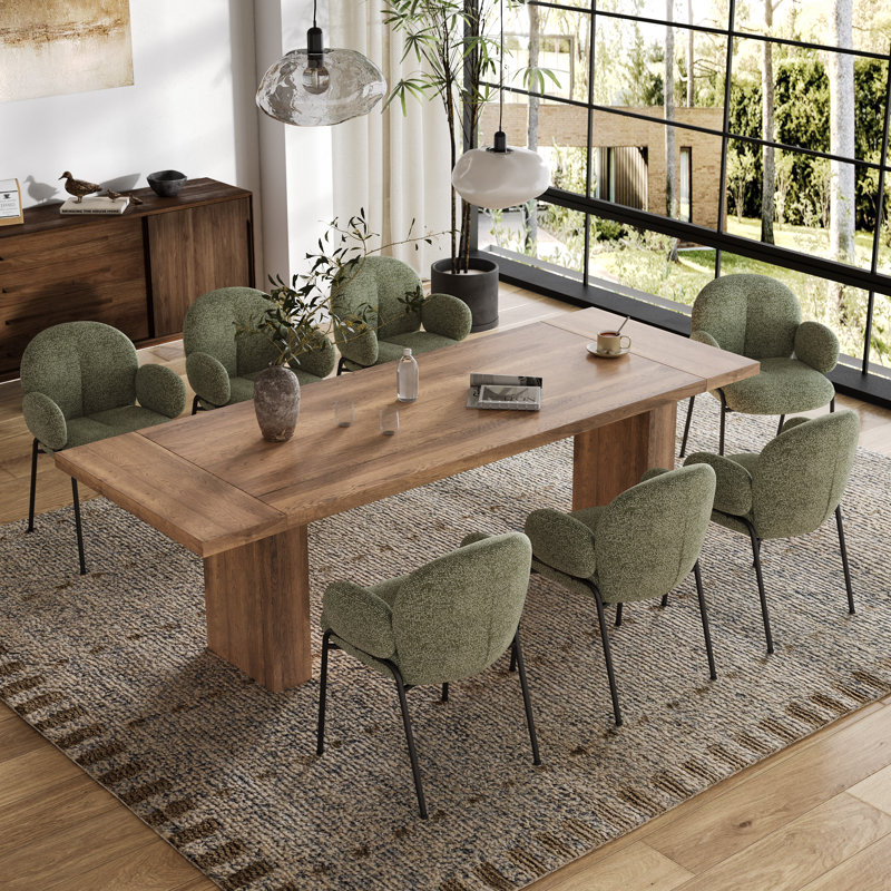 Anston 46cm H Linen Upholstered Metal Armchair, Green Linen, 6