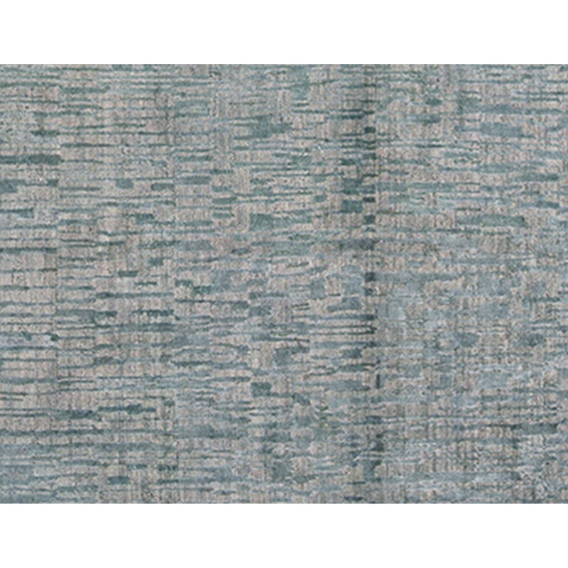 Hand Knotted Area Rug in Green And Blue
