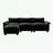 Velvet Upholstered Sectional Sofa with Ottoman-105504409